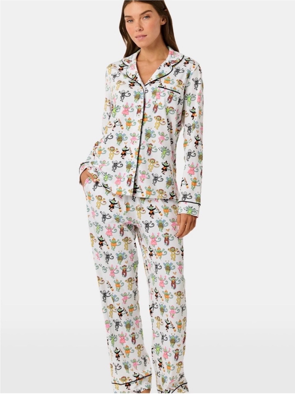 roller rabbit boo crew long sleeve polo set